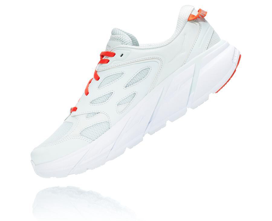 Hoka One One Mens Running Shoes - Clifton L - Blue/Red - KSQL81023